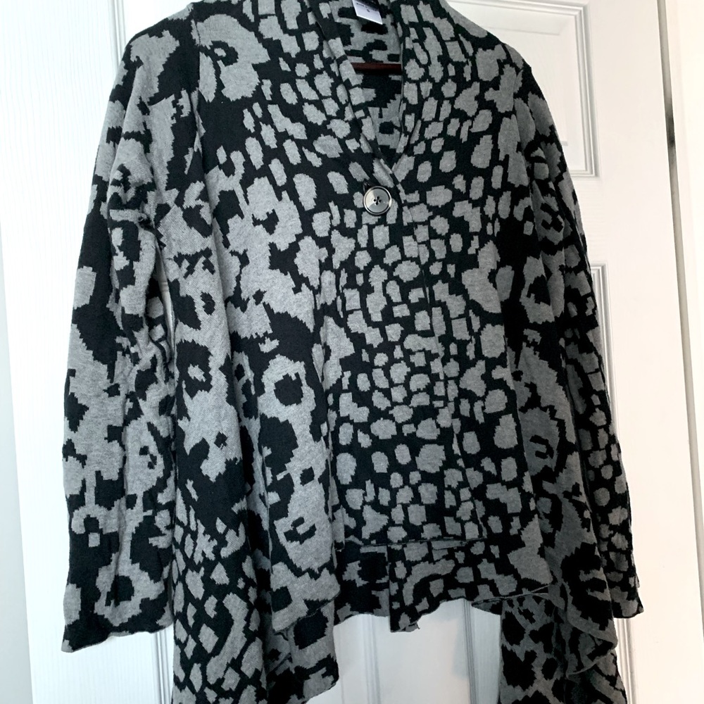 Bobeau asymmetrical one button cardigan .